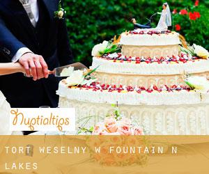 Tort weselny w Fountain N' Lakes