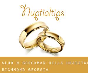 ślub w Berckman Hills (Hrabstwo Richmond, Georgia)