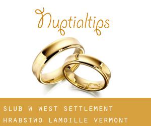 ślub w West Settlement (Hrabstwo Lamoille, Vermont)